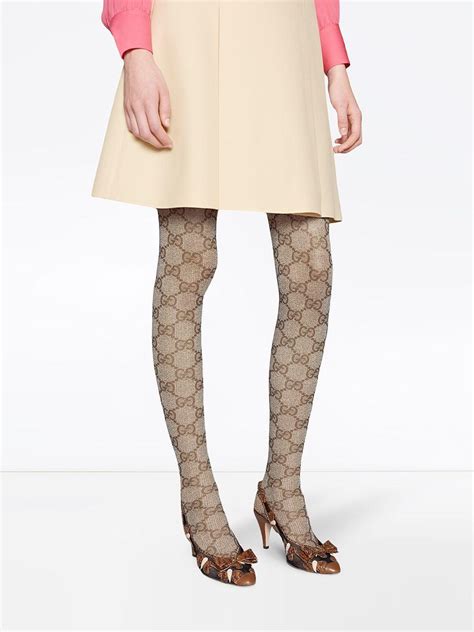 gucci gg patterned tights brown|Gucci socks usa.